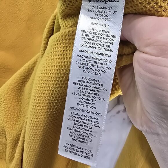 Cotopaxi Pullover Womens Small Yellow Pink Quarter Zip Abrazo Fleece Raspberry - Picture 9 of 11